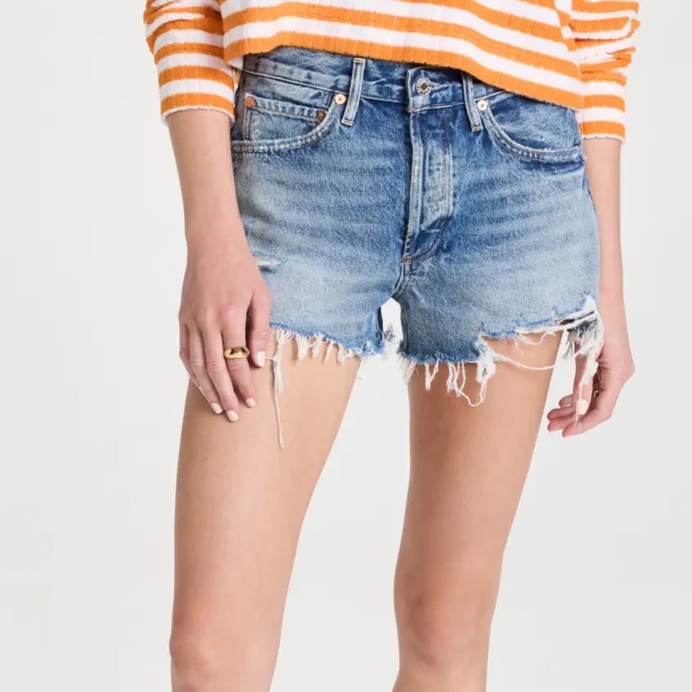 AGOLDE Parker denim Cutoff shorts